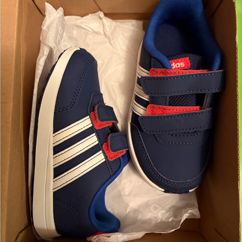 adidas Kids Navy and Red Sneakers